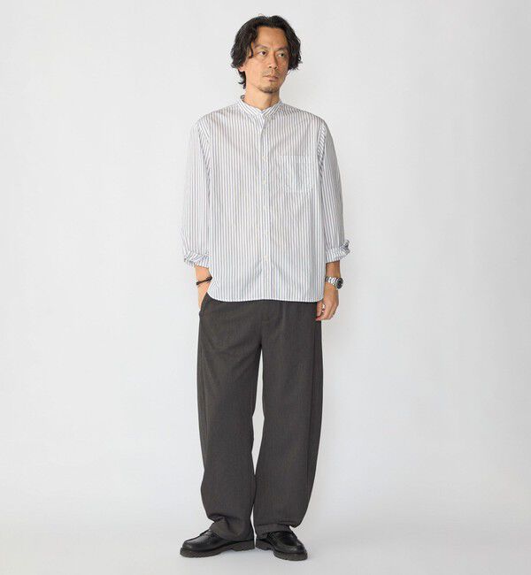 SHIPS「〈MADE IN JAPAN〉タイプライター バンドカラー シャツ」|シャツ・ブラウス|
