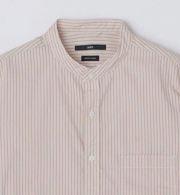 SHIPS「〈MADE IN JAPAN〉タイプライター バンドカラー シャツ」|シャツ・ブラウス|