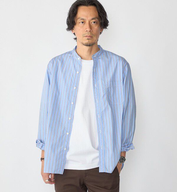 SHIPS「〈MADE IN JAPAN〉タイプライター バンドカラー シャツ」|シャツ・ブラウス|