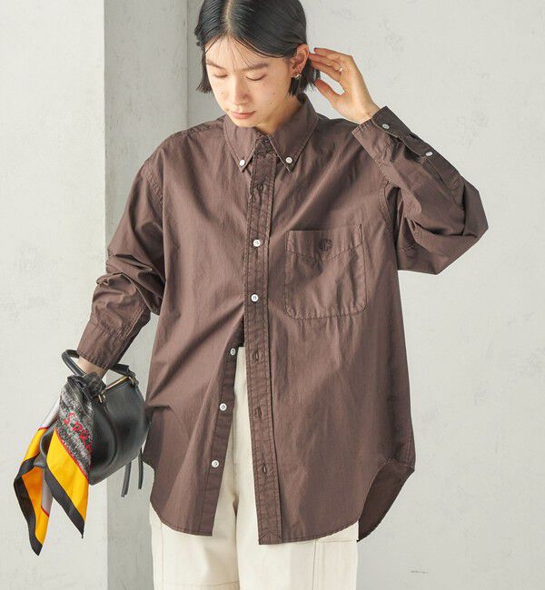 SHIPS for women「SHIPS NINE CASE:〈洗濯機可能〉製品染め シャツ」|シャツ・ブラウス|ブラウン