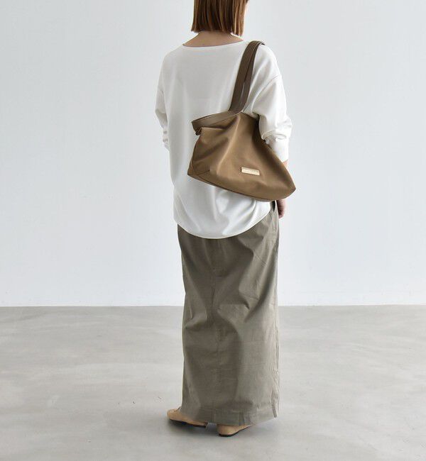 quaranciel「〈洗濯機可能〉カットジョーゼット ラウンドヘム ルーズ プルオーバー」|Tシャツ・カットソー|