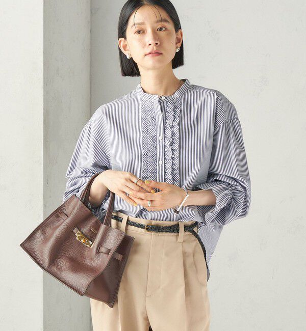 SHIPS for women「〈手洗い可能〉オックス ビブ フリル ブラウス」|シャツ・ブラウス|