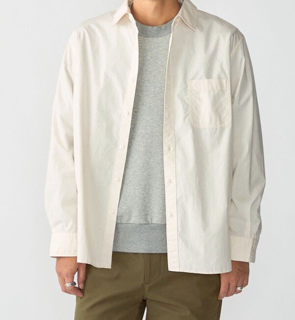 SHIPS「SHIPS:〈MADE IN JAPAN〉タイプライター ワッシャー レギュラーカラー シャツ」|シャツ・ブラウス|ナチュラル