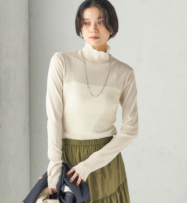 SHIPS for women「〈手洗い可能〉ドライ テレコ リブ タートルネック」|Tシャツ・カットソー|