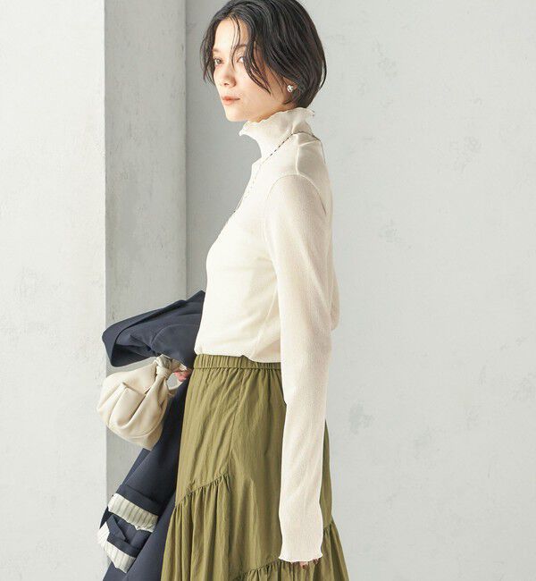 SHIPS for women「〈手洗い可能〉ドライ テレコ リブ タートルネック」|Tシャツ・カットソー|