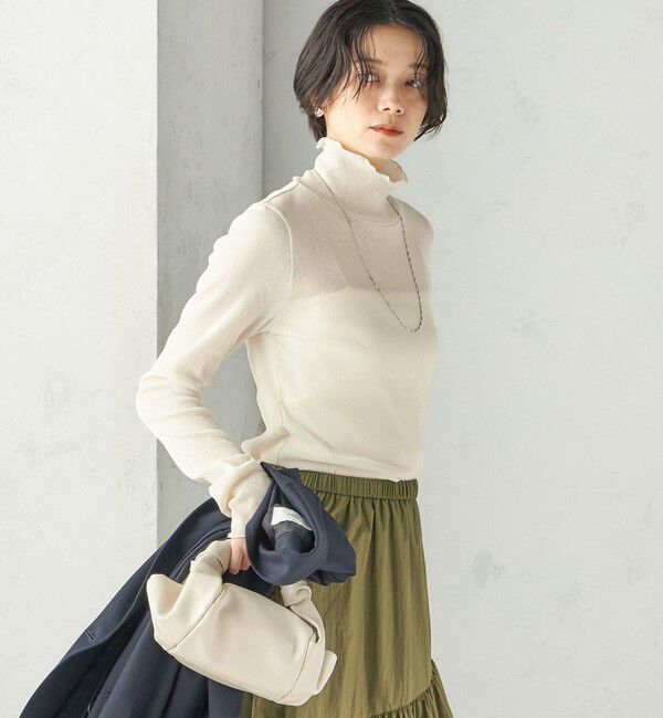SHIPS for women「〈手洗い可能〉ドライ テレコ リブ タートルネック」|Tシャツ・カットソー|