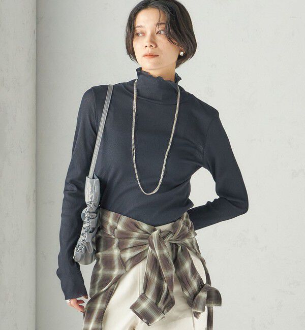 SHIPS for women「〈手洗い可能〉ドライ テレコ リブ タートルネック」|Tシャツ・カットソー|