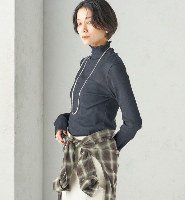 SHIPS for women「〈手洗い可能〉ドライ テレコ リブ タートルネック」|Tシャツ・カットソー|
