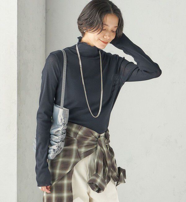 SHIPS for women「〈手洗い可能〉ドライ テレコ リブ タートルネック」|Tシャツ・カットソー|