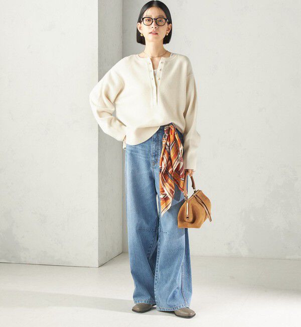 SHIPS for women「《一部予約》〈手洗い可能〉ウール カシミヤ 2WAY ヘンリーネック プルオーバー」|ニット・セーター|