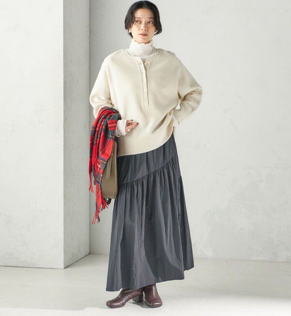 SHIPS for women「《一部予約》〈手洗い可能〉ウール カシミヤ 2WAY ヘンリーネック プルオーバー」|ニット・セーター|
