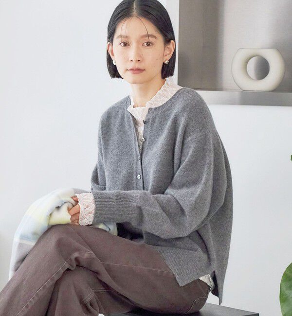 SHIPS for women「《一部予約》〈手洗い可能〉ウール カシミヤ 2WAY ヘンリーネック プルオーバー」|ニット・セーター|