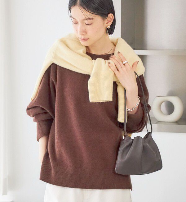 SHIPS for women「《一部予約》〈手洗い可能〉ウール カシミヤ 2WAY ヘンリーネック プルオーバー」|ニット・セーター|ブラウン