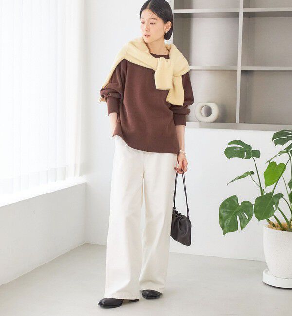 SHIPS for women「《一部予約》〈手洗い可能〉ウール カシミヤ 2WAY ヘンリーネック プルオーバー」|ニット・セーター|