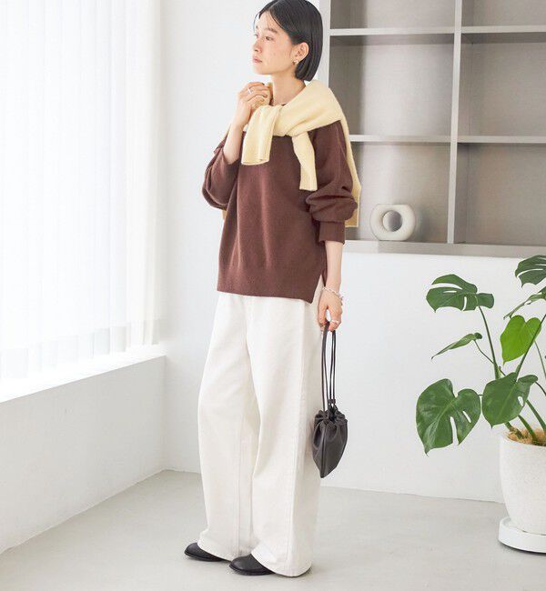 SHIPS for women「《一部予約》〈手洗い可能〉ウール カシミヤ 2WAY ヘンリーネック プルオーバー」|ニット・セーター|
