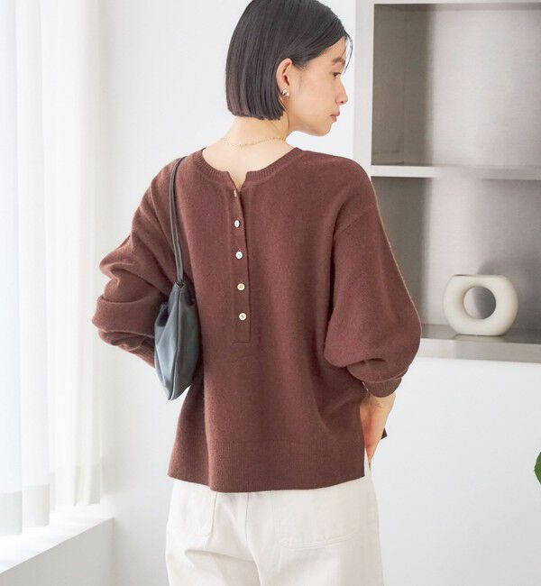 SHIPS for women「《一部予約》〈手洗い可能〉ウール カシミヤ 2WAY ヘンリーネック プルオーバー」|ニット・セーター|