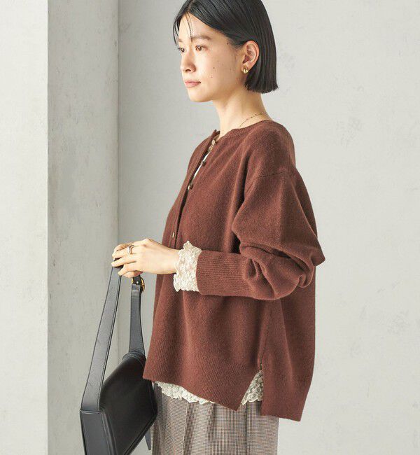 SHIPS for women「《一部予約》〈手洗い可能〉ウール カシミヤ 2WAY ヘンリーネック プルオーバー」|ニット・セーター|