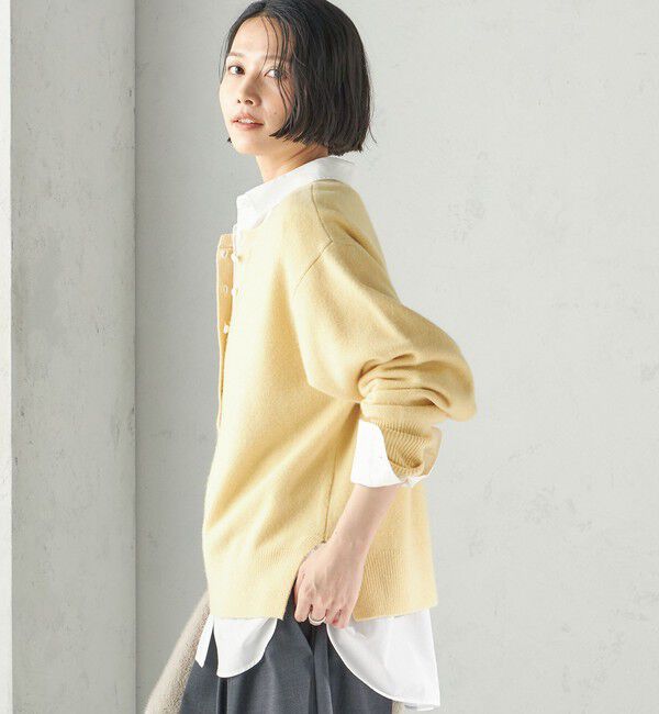 SHIPS for women「《一部予約》〈手洗い可能〉ウール カシミヤ 2WAY ヘンリーネック プルオーバー」|ニット・セーター|