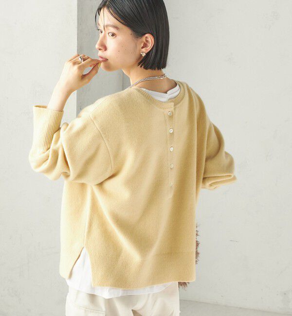 SHIPS for women「《一部予約》〈手洗い可能〉ウール カシミヤ 2WAY ヘンリーネック プルオーバー」|ニット・セーター|