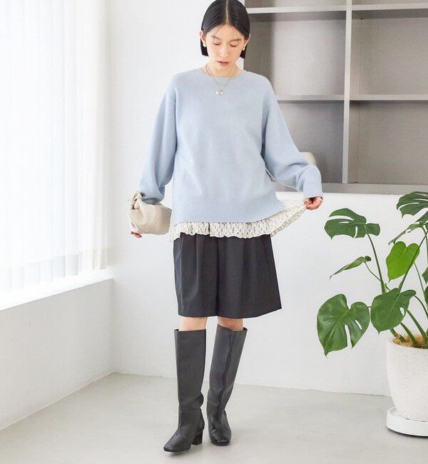 SHIPS for women「《一部予約》〈手洗い可能〉ウール カシミヤ 2WAY ヘンリーネック プルオーバー」|ニット・セーター|