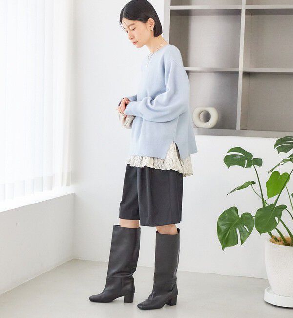 SHIPS for women「《一部予約》〈手洗い可能〉ウール カシミヤ 2WAY ヘンリーネック プルオーバー」|ニット・セーター|