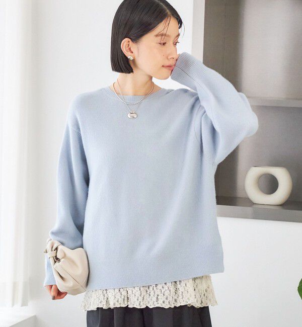 SHIPS for women「《一部予約》〈手洗い可能〉ウール カシミヤ 2WAY ヘンリーネック プルオーバー」|ニット・セーター|