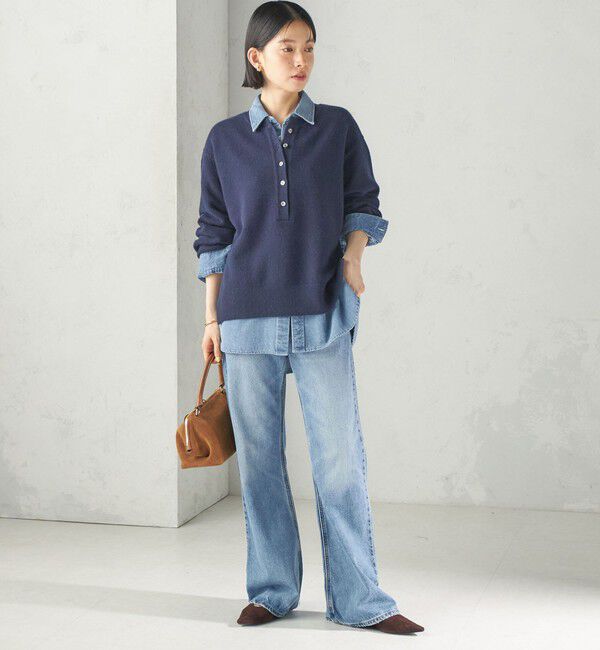 SHIPS for women「《一部予約》〈手洗い可能〉ウール カシミヤ 2WAY ヘンリーネック プルオーバー」|ニット・セーター|