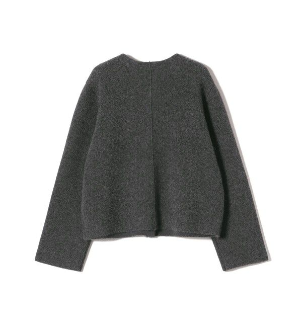 SHIPS for women「〈手洗い可能〉ノーカラー ヘアリー ニット ジャケット」|カーディガン|