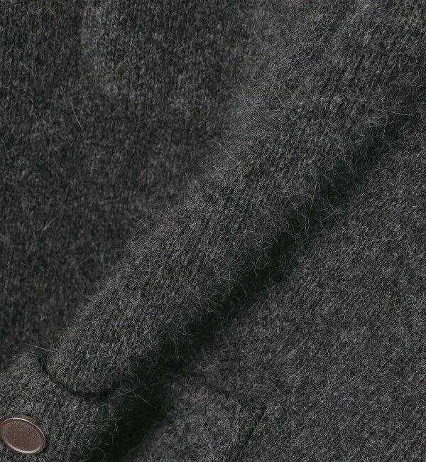 SHIPS for women「〈手洗い可能〉ノーカラー ヘアリー ニット ジャケット」|カーディガン|