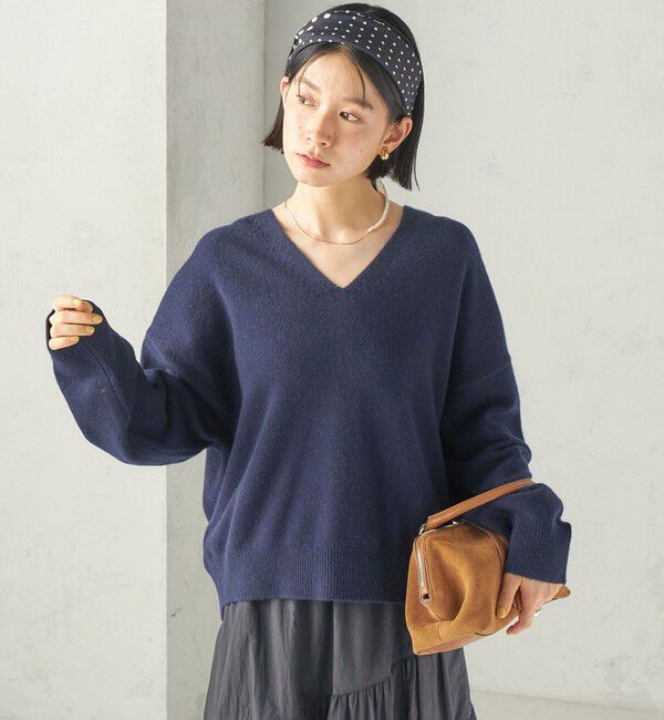 SHIPS for women「〈手洗い可能〉ウール カシミヤ V ネック プルオーバー」|ニット・セーター|