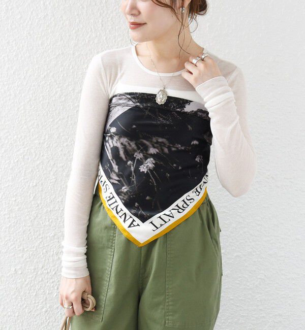 SHIPS for women「〈手洗い可能〉カシミヤ混 シアー テレコ プルオーバー」|Tシャツ・カットソー|
