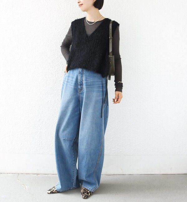 SHIPS for women「〈手洗い可能〉カシミヤ混 シアー テレコ プルオーバー」|Tシャツ・カットソー|