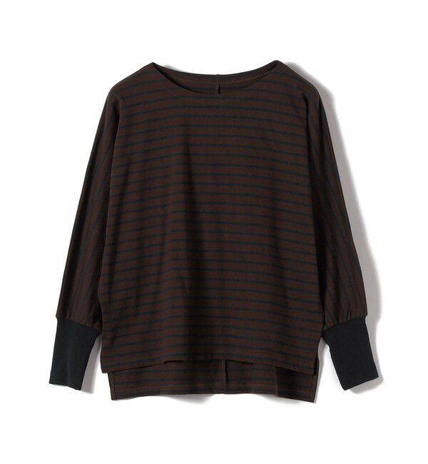 SHIPS for women「【WEB限定】〈手洗い可能〉バック レース 袖 ロング リブ ドルマン プルオーバー」|Tシャツ・カットソー|