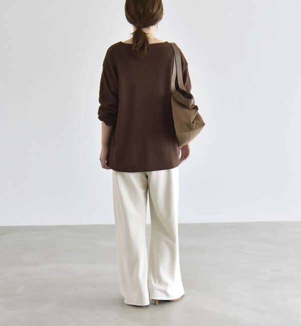 quaranciel「〈洗濯機可能〉シャギー カット ボートネック ルーズ プルオーバー」|Tシャツ・カットソー|