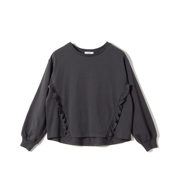 SHIPS for women「【WEB限定】〈洗濯機可能〉オーガニックコットン フリル ロングスリーブ TEE」|Tシャツ・カットソー|