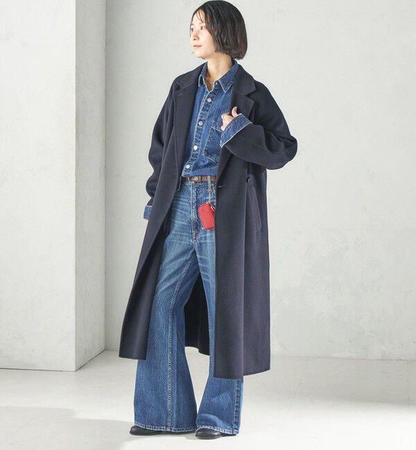 SHIPS for women「《予約》Super 160's ウール リバー ロング コート」|その他|