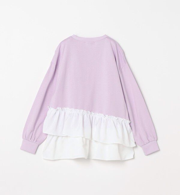 SHIPS any「〈手洗い可能〉ストライプ フリル ドッキング プルオーバー <KIDS>」|Tシャツ・カットソー|