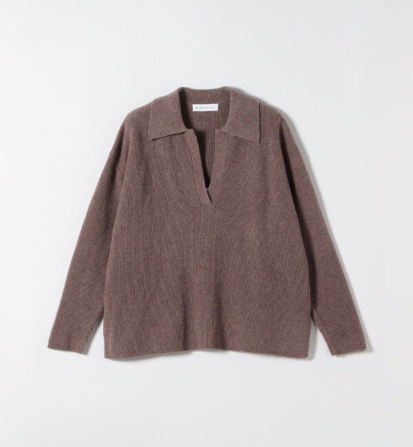 quaranciel「〈手洗い可能〉AQUA カシミヤ ミックス アゼ スキッパー ポロ ニット」|ニット・セーター|