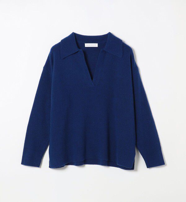 quaranciel「〈手洗い可能〉AQUA カシミヤ ミックス アゼ スキッパー ポロ ニット」|ニット・セーター|