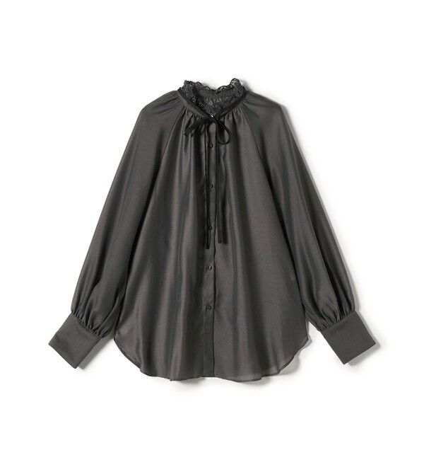 SHIPS for women「【SHIPS別注】troisiemeCHACO:〈手洗い可能〉レース リボン ブラウス（セレモニー対応可）」|シャツ・ブラウス|