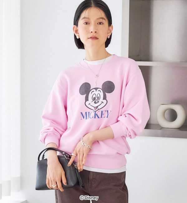 SHIPS for women「【SHIPS別注】GOOD ROCK SPEED:〈洗濯機可能〉MICKEY / LOGO SWEAT」|スウェット・ジャージ|