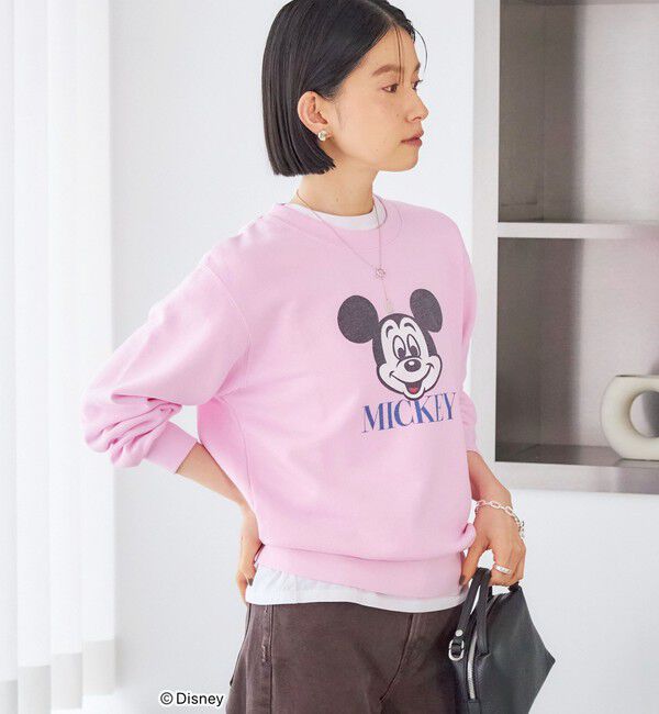 SHIPS for women「【SHIPS別注】GOOD ROCK SPEED:〈洗濯機可能〉MICKEY / LOGO SWEAT」|スウェット・ジャージ|