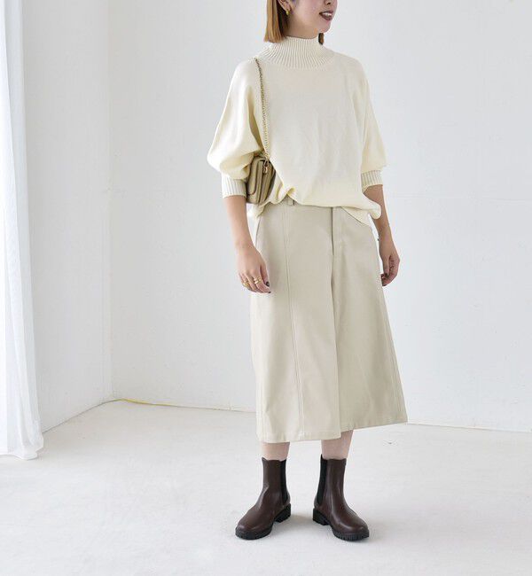 quaranciel「〈洗濯機可能〉タートルネック ラグラン ロングリブ ニット プルオーバー 26AW」|ニット・セーター|