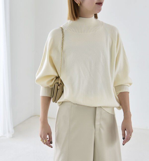 quaranciel「〈洗濯機可能〉タートルネック ラグラン ロングリブ ニット プルオーバー 26AW」|ニット・セーター|