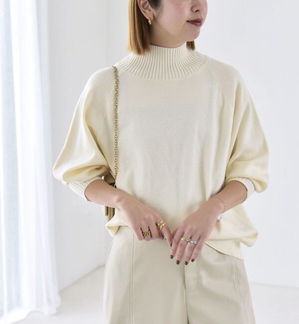 quaranciel「〈洗濯機可能〉タートルネック ラグラン ロングリブ ニット プルオーバー 26AW」|ニット・セーター|