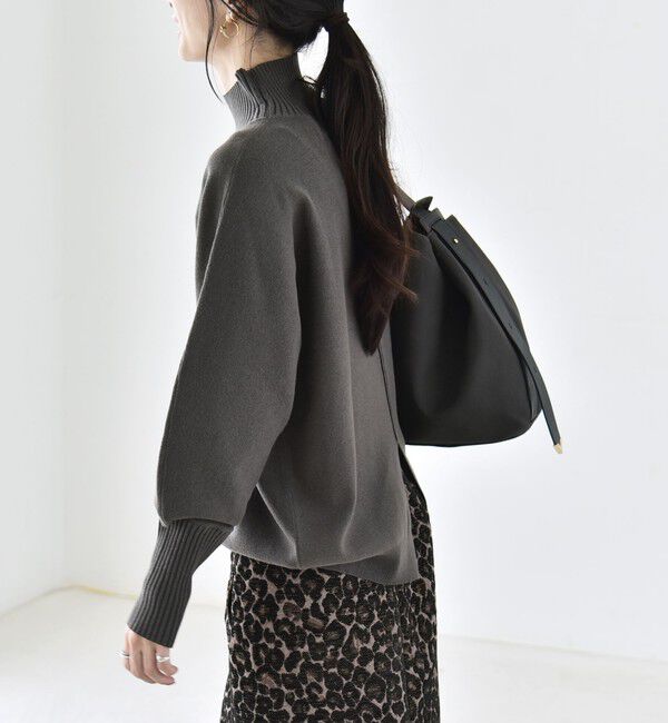 quaranciel「〈洗濯機可能〉タートルネック ラグラン ロングリブ ニット プルオーバー 26AW」|ニット・セーター|