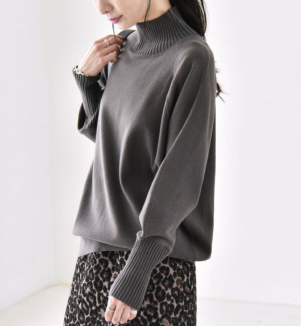 quaranciel「〈洗濯機可能〉タートルネック ラグラン ロングリブ ニット プルオーバー 26AW」|ニット・セーター|