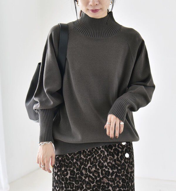 quaranciel「〈洗濯機可能〉タートルネック ラグラン ロングリブ ニット プルオーバー 26AW」|ニット・セーター|