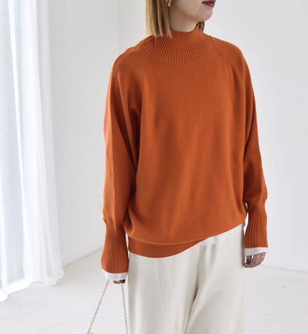 quaranciel「〈洗濯機可能〉タートルネック ラグラン ロングリブ ニット プルオーバー 26AW」|ニット・セーター|