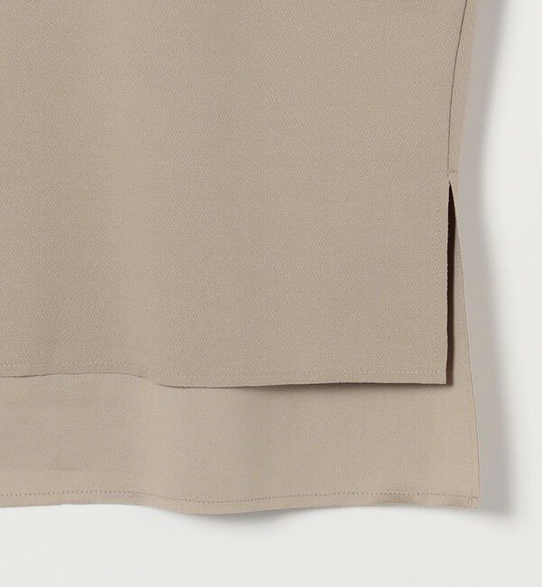 quaranciel「《予約》〈手洗い可能〉カットジョーゼット ハーフジップ クルーネック プルオーバー」|Tシャツ・カットソー|